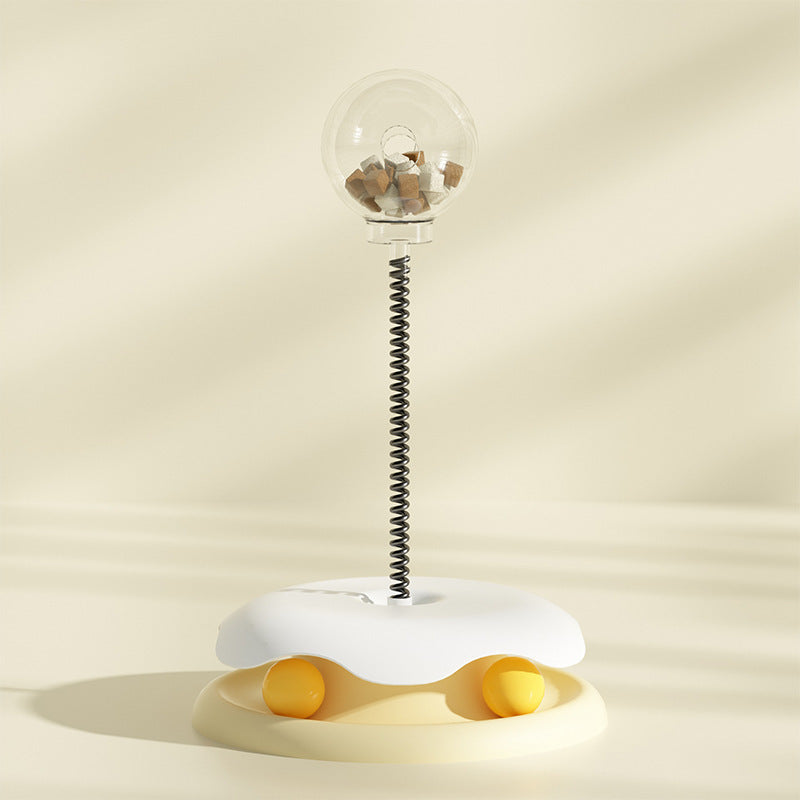 🐶✨ Fluffy Finds Presents: Interactive 2-in-1 Turntable & Ball Toy for Small Pets