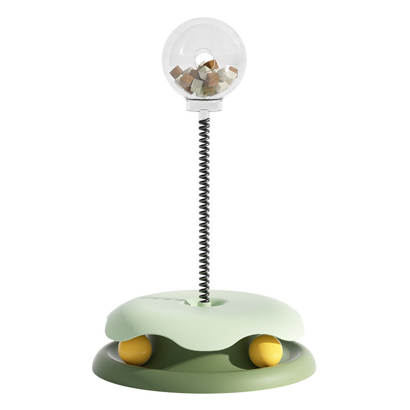 🐶✨ Fluffy Finds Presents: Interactive 2-in-1 Turntable & Ball Toy for Small Pets