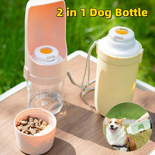🐶✨ Fluffy Finds Presents: Pet 2 In 1 Travel Dog Water Bottle