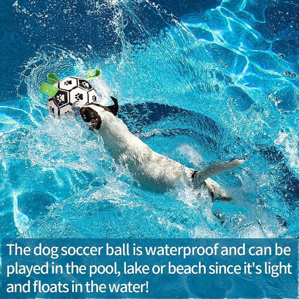 🐶✨ Fluffy Finds Presents: Interactive Dog Football Toy Soccer Ball Inflated Training Toy For Dogs Outdoor Border Collie Balls For Large Dogs Pet Supplies