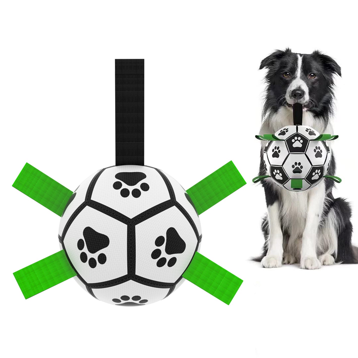 🐶✨ Fluffy Finds Presents: Interactive Dog Football Toy Soccer Ball Inflated Training Toy For Dogs Outdoor Border Collie Balls For Large Dogs Pet Supplies