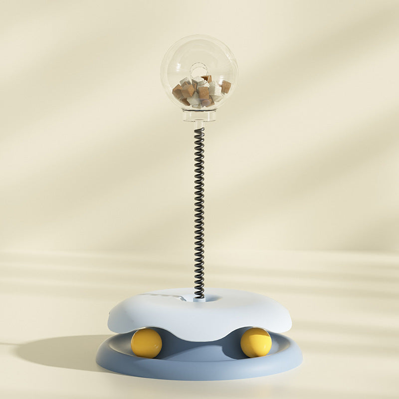 🐶✨ Fluffy Finds Presents: Interactive 2-in-1 Turntable & Ball Toy for Small Pets