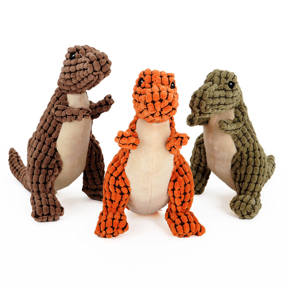 🐶✨ Fluffy Finds Presents: DinoPlush™ Interactive Dog Toy – Soft Squeaky Chew Toy for Large & Small Dogs