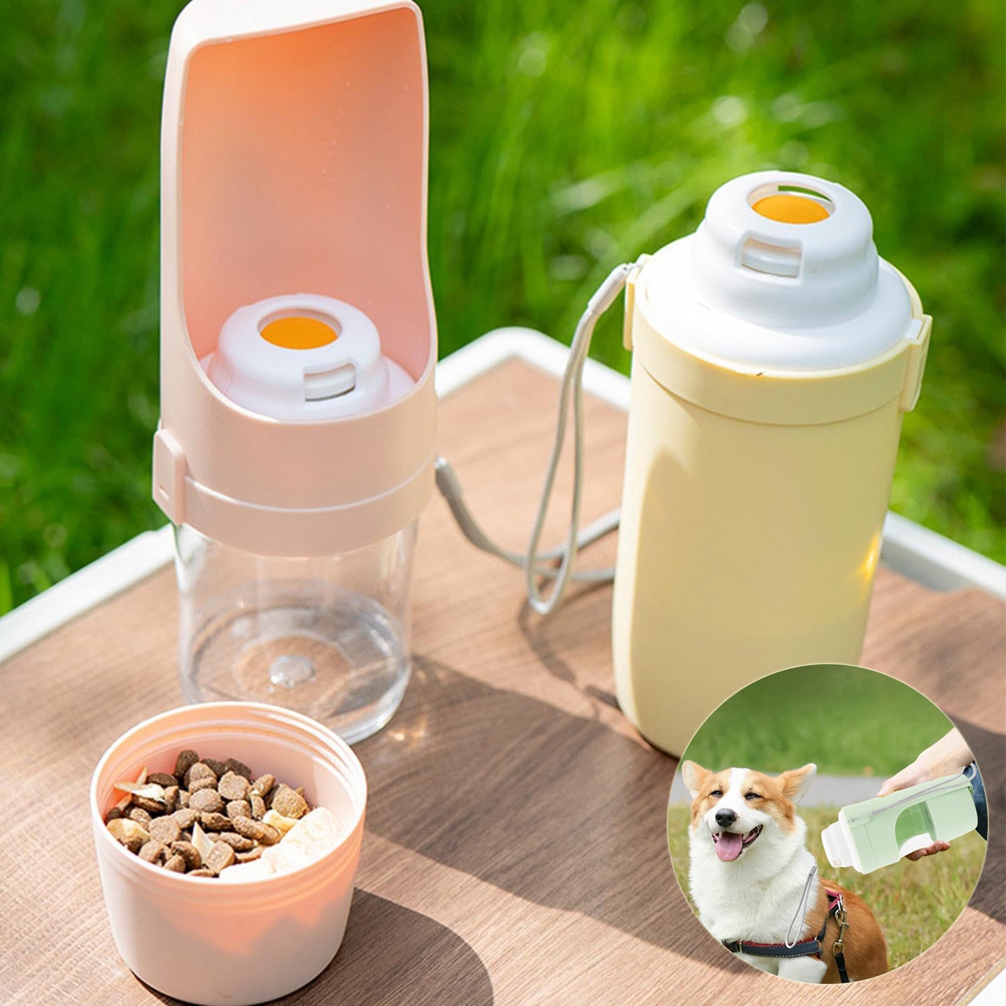 🐶✨ Fluffy Finds Presents: Pet 2 In 1 Travel Dog Water Bottle