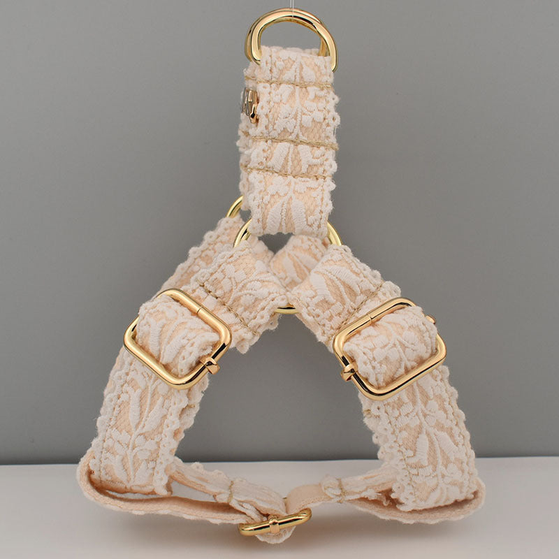 🐶✨ Fluffy Finds Presents: Leaf Lace Strap Gold Buckle Pet Supplies