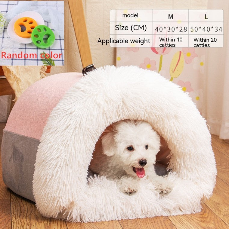🐶✨ Fluffy Finds Presents: CozySplice™ Portable Pet Nest – Warm, Plush & Moisture-Proof Bed for Cats & Dogs