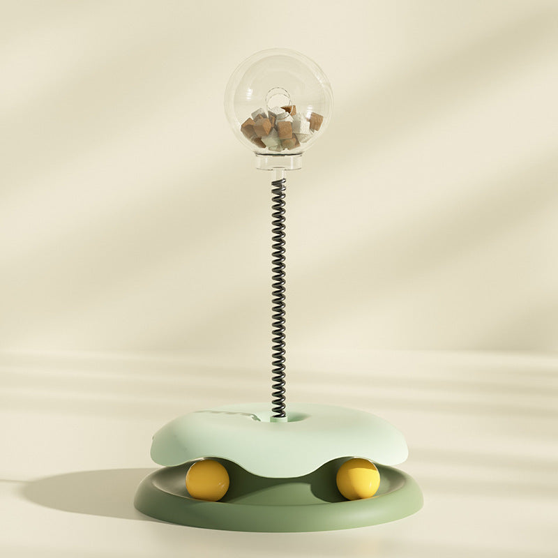 🐶✨ Fluffy Finds Presents: Interactive 2-in-1 Turntable & Ball Toy for Small Pets