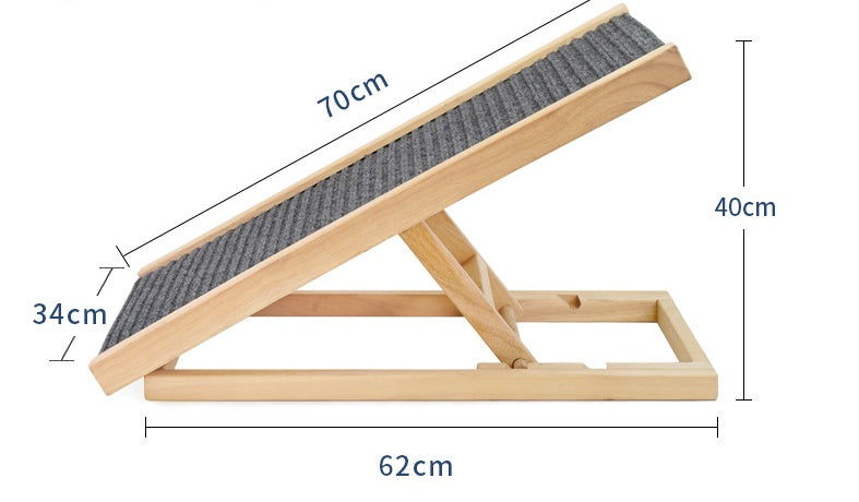 🐶✨ Fluffy Finds Presents: Solid Wood Adjustable Dog Ladder Sofa